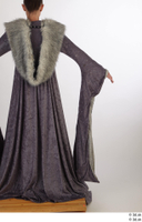  Photos Woman in Historical Dress 27 16th century Grey dress with fur coat Historical Clothing a poses whole body 0010.jpg